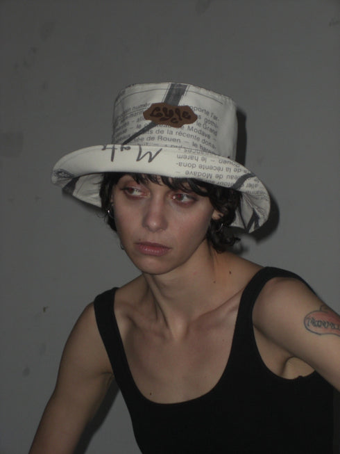 Mayte × Cycle DRAWING BUCKET HAT -WATER-
